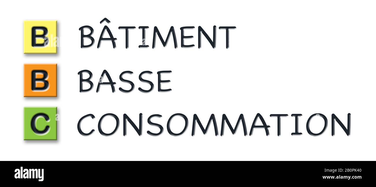 BBC 3d initials in colored 3d cubes with 3d meaning in french language