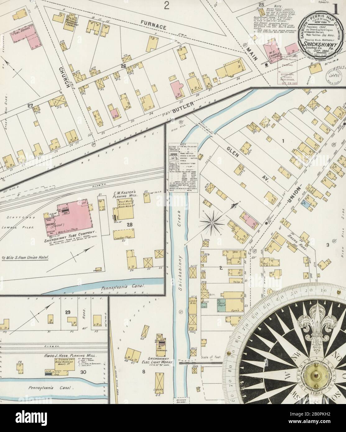 Map of shickshinny hires stock photography and images Alamy