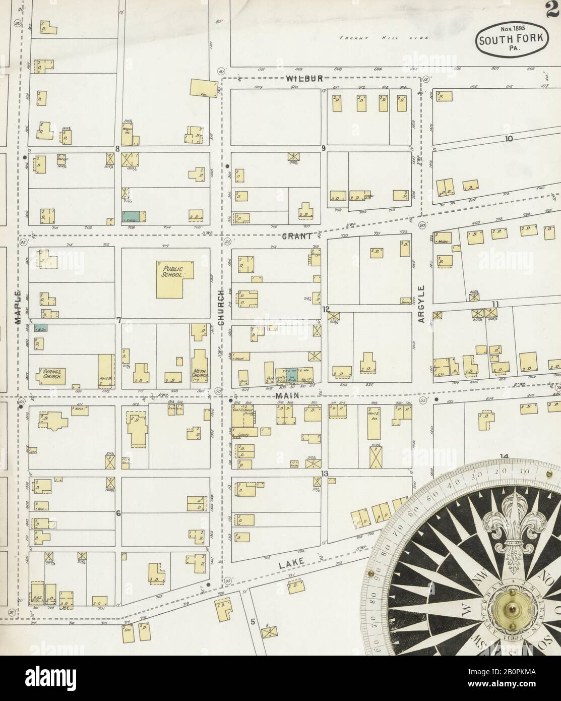 Image 2 Of Sanborn Fire Insurance Map From South Fork Cambria County Pennsylvania Nov 1895 2