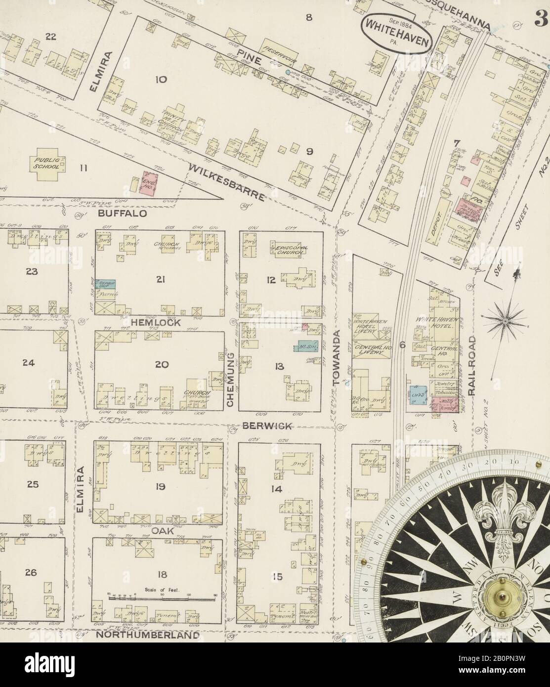 Map of white haven hires stock photography and images Alamy