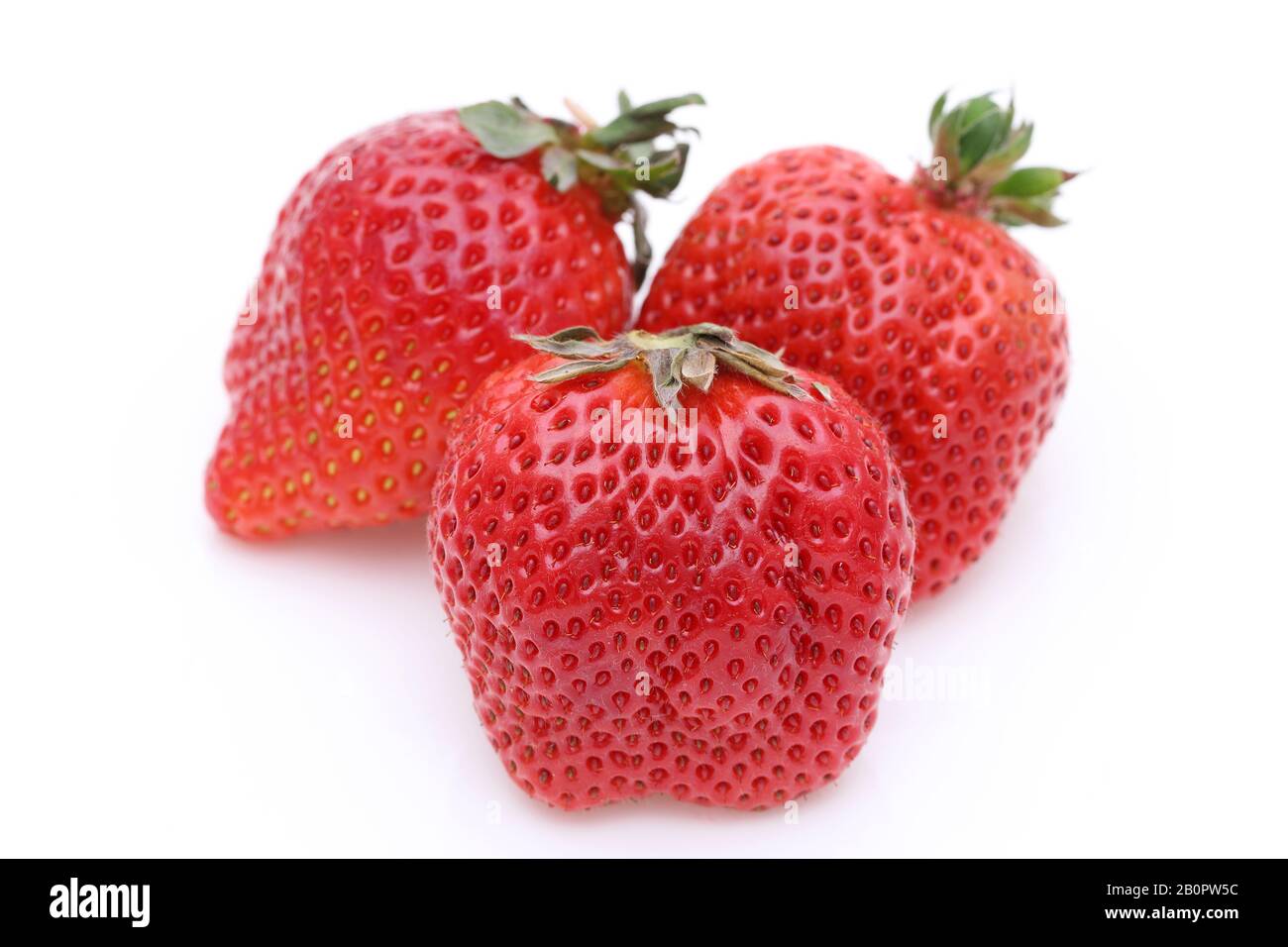 fresh red strawberry isolated on white background Stock Photo - Alamy