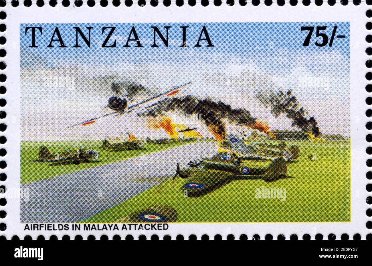 Airfields in Malaya attacked Stock Photo