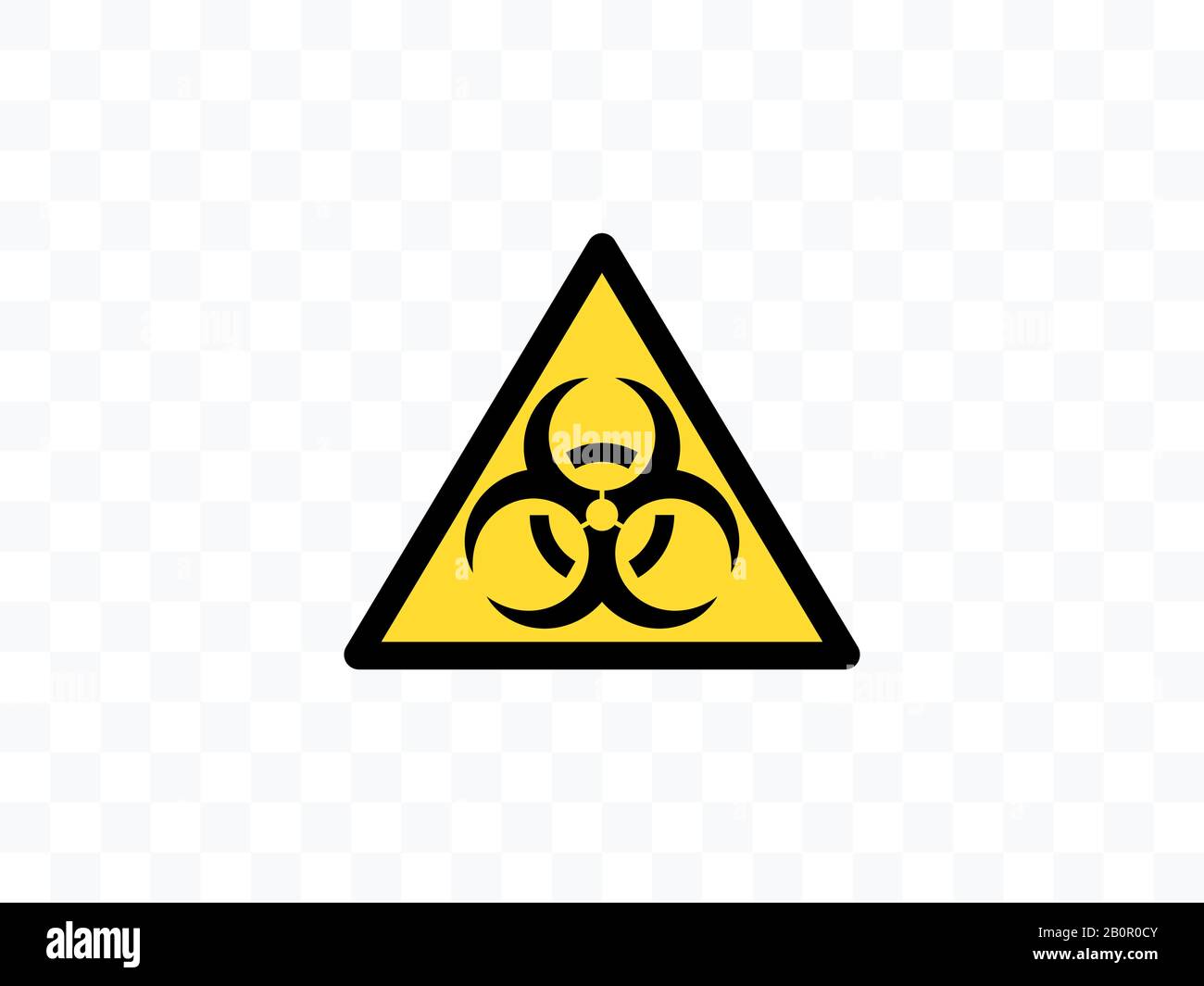 Biological Hazard sign. Vector illustration, flat design. Stock Vector