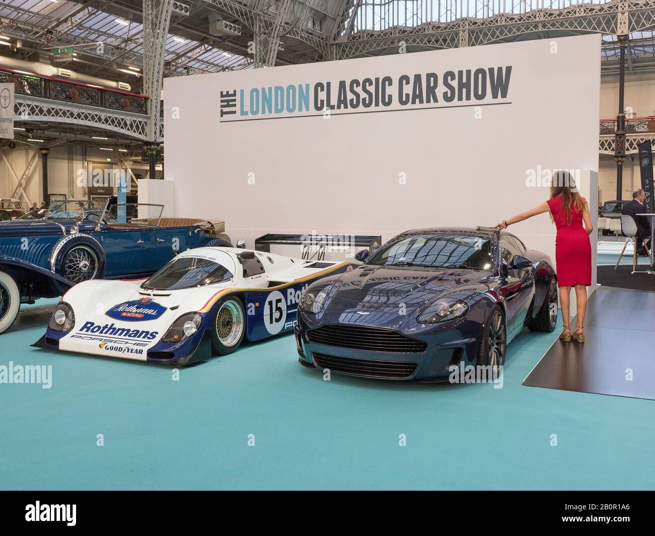 The London Classic Car Show at Olympia London UK 20/02/2020 Stock Photo
