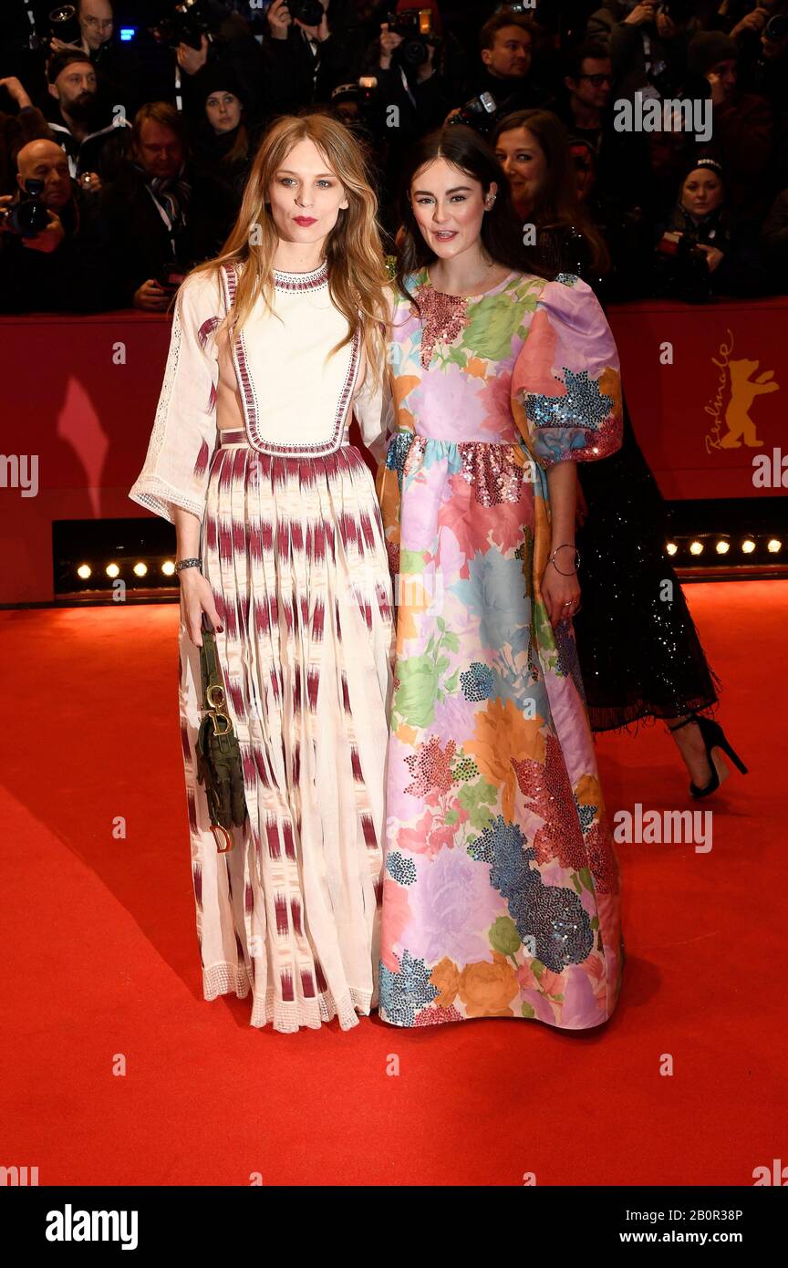 Berlin, Germany. 20th Feb, 2020. Lilith Stangenberg and Lea van Acken attending the opening night and 'My Salinger Year' premiere at the 70th Berlin International Film Festival/Berlinale 2020 at Berlinale Palast on February 20, 2020 in Berlin, Germany. Credit: Geisler-Fotopress GmbH/Alamy Live News Stock Photo