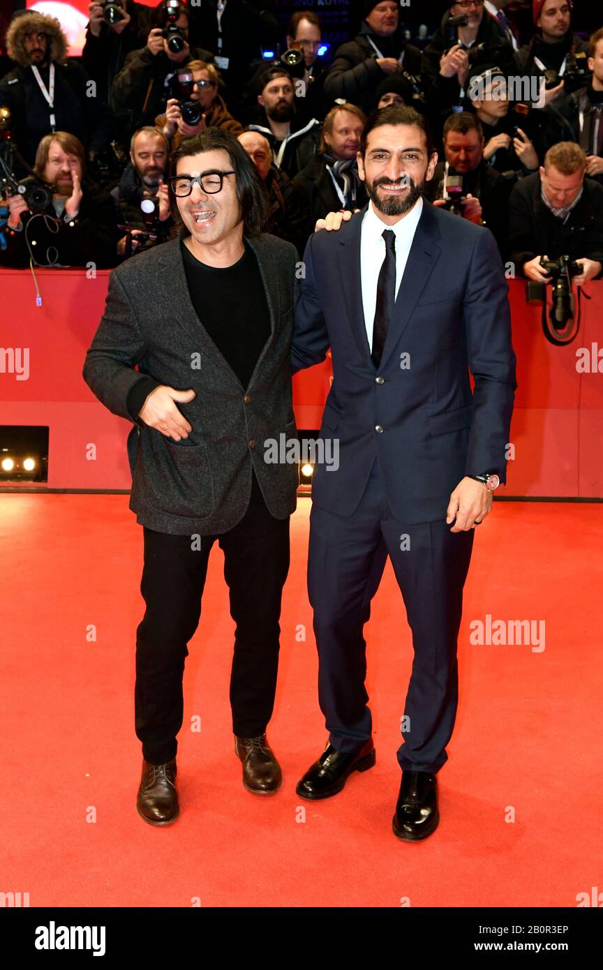 Berlin, Germany. 20th Feb, 2020. Fatih Akin and Numan Acar attending the opening night and 'My Salinger Year' premiere at the 70th Berlin International Film Festival/Berlinale 2020 at Berlinale Palast on February 20, 2020 in Berlin, Germany. Credit: Geisler-Fotopress GmbH/Alamy Live News Stock Photo
