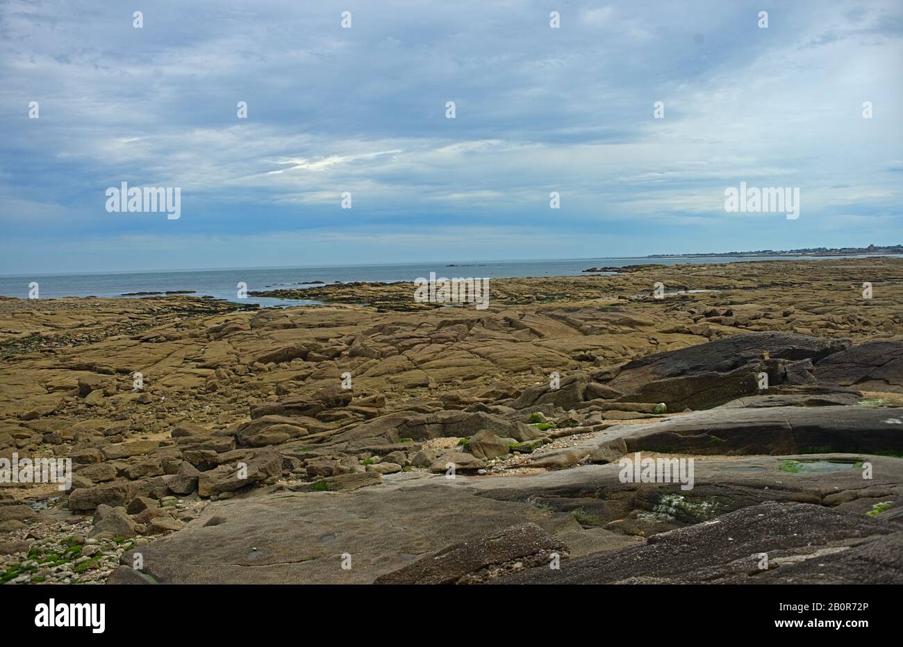 Rocky Atlantic ocean shore near Cherbourg, France Stock Photo - Alamy