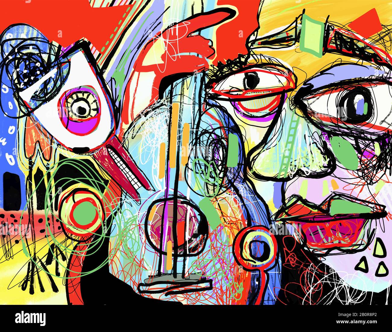 Original Digital Painting Cubism Style Of A Man Plays The Guitar And A Fantastic Bird Listens To His Song Stock Vector Image Art Alamy Original Digital Painting Cubism Style Of A Man Plays The Guitar And A Fantastic Bird Listens To His Song Stock Vector Image Art Alamy