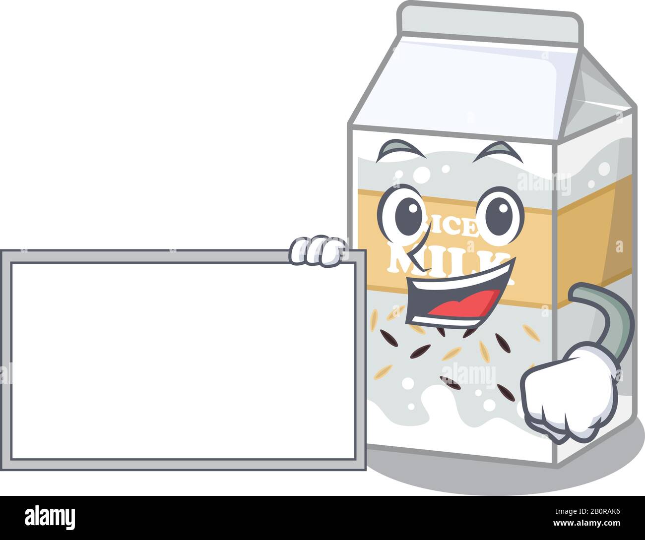 cartoon character of rice milk design concept bring a board Stock ...