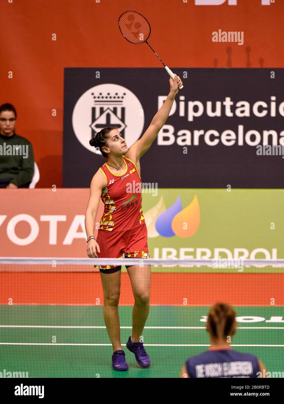 Barcelona, Spain. 20th Feb 2020. Barcelona Spain Master 2020 - Day 3; Bodin  Isara and Maneepong Jongjit of Thailand competes in the Men's double  qualification round 2 match against Gregory Isara and