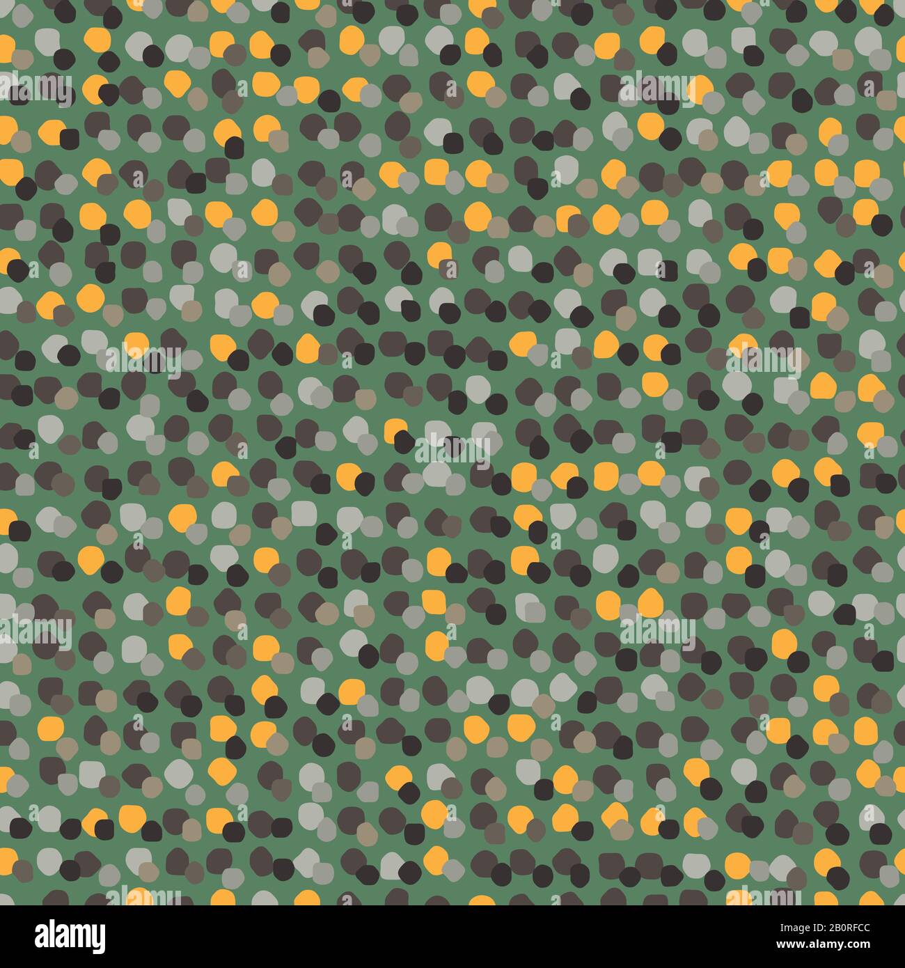 pebbles on green background seamless vector pattern Stock Vector