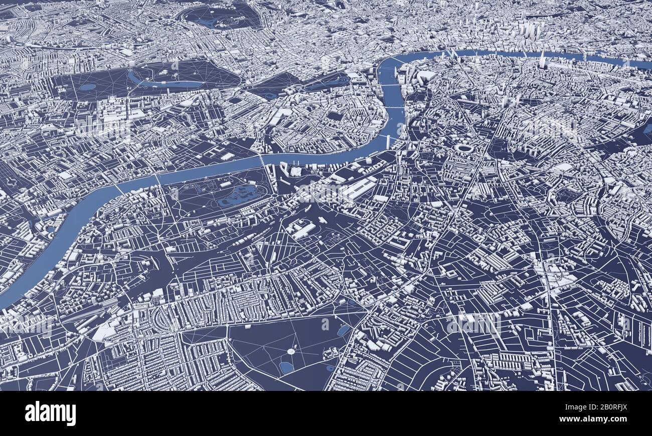 Aerial Map Of London Aerial Map Of London High Resolution Stock Photography And Images - Alamy