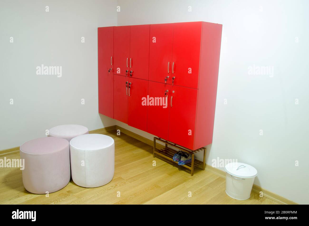 Fitting Room Interior In A Mall. Nobody Stock Photo, Picture and Royalty  Free Image. Image 68348767.