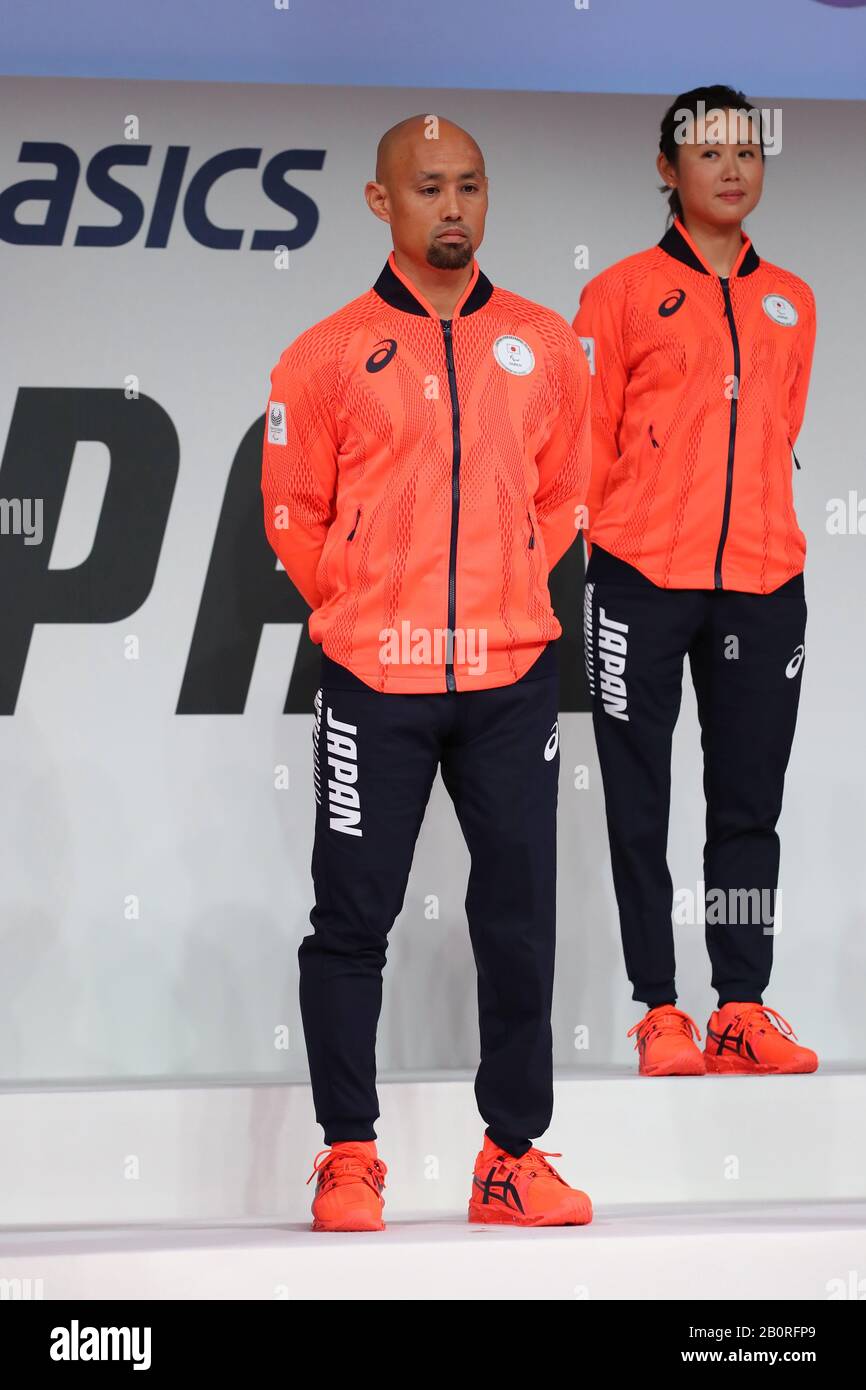Atsushi Yamamoto, FEBRUARY 21, 2020 : Japanese Committee (JOC), Japanese Paralympic Committee and their official sponsor ASICS introduce the official sportswear for Japan's delegation for Tokyo Olympic and Paralympic