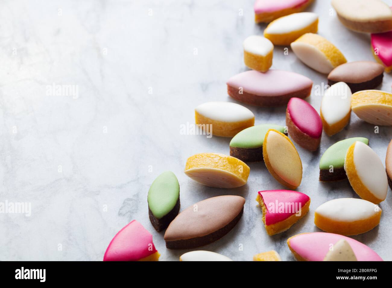 Typical almond sweets from france calissons d'aix Stock Photo - Alamy