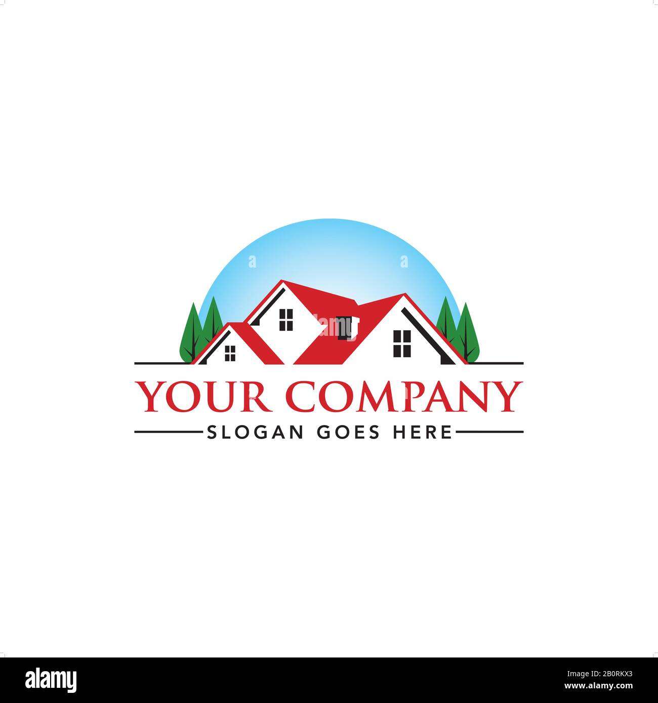 Real Estate Agents, Architect, Roofing, Renovation and Mortgage Vector