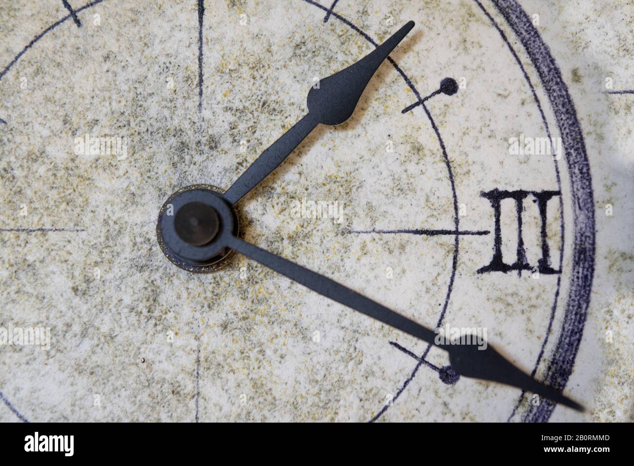 scan time concept with a dial of an old clock Stock Photo