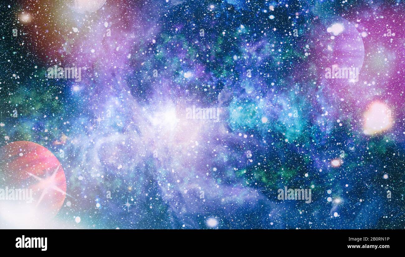 Futuristic abstract space background. Night sky with stars and nebula ...