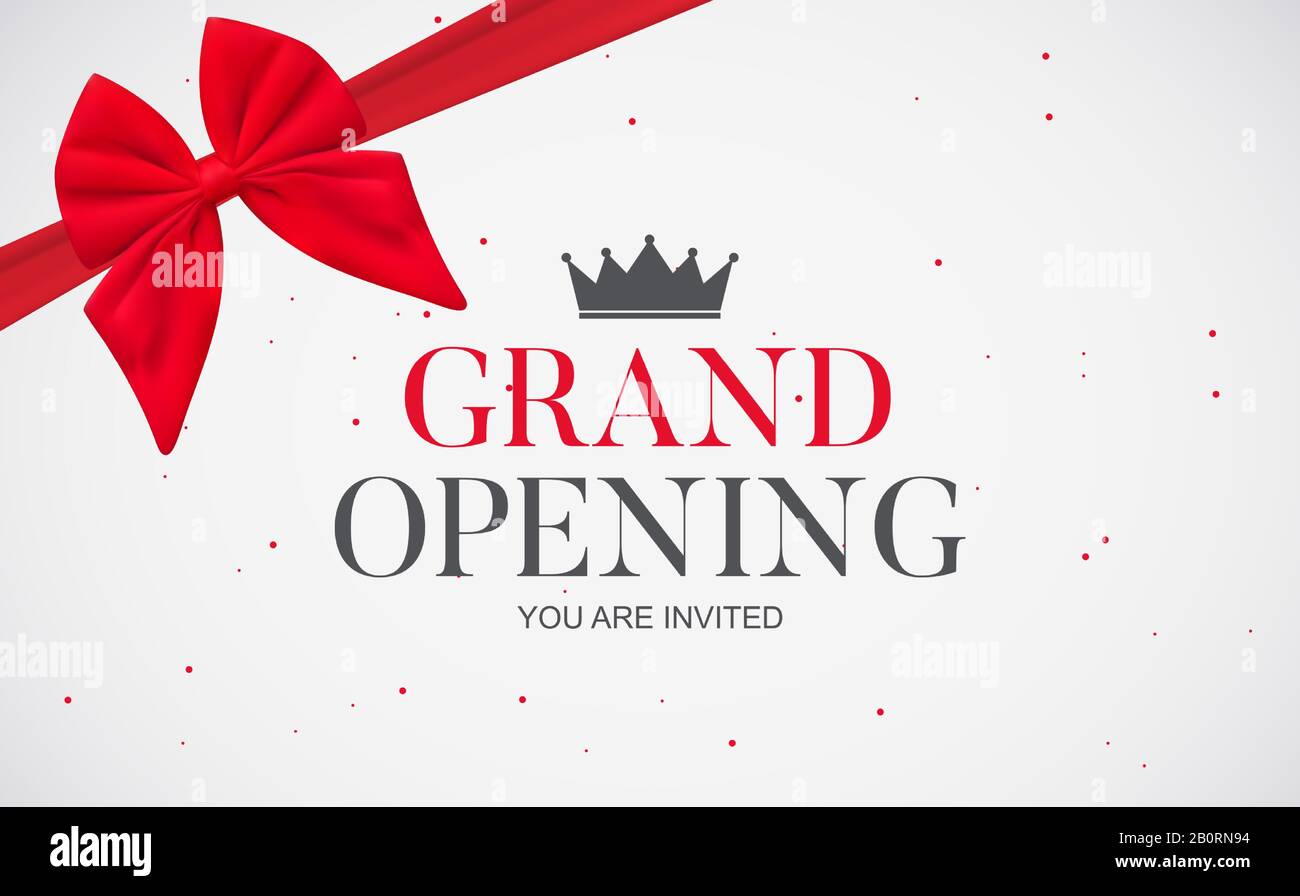 Free Vector, Grand opening you are invited lettering