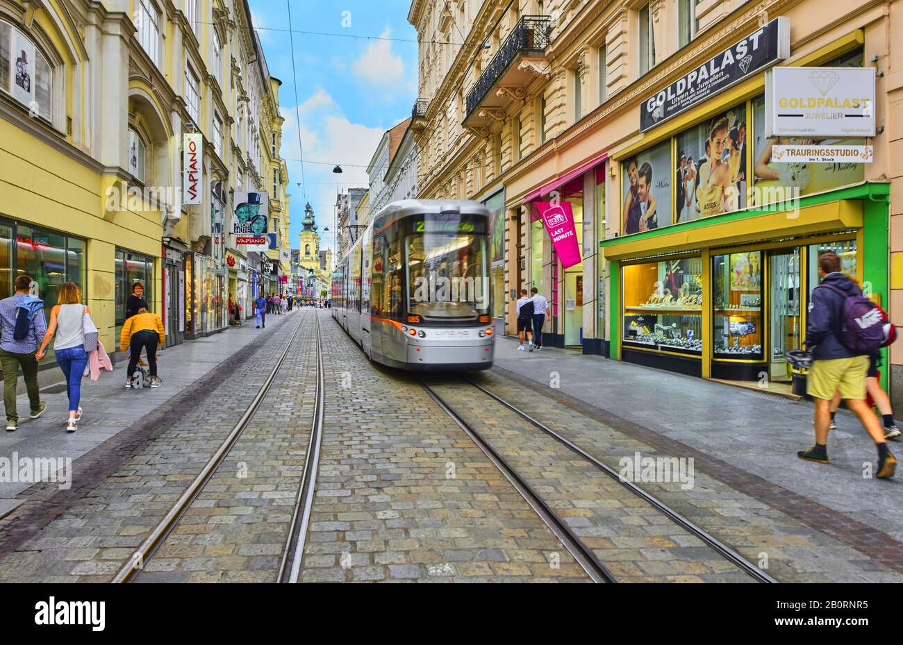 View in the center of Linz Stock Photo - Alamy