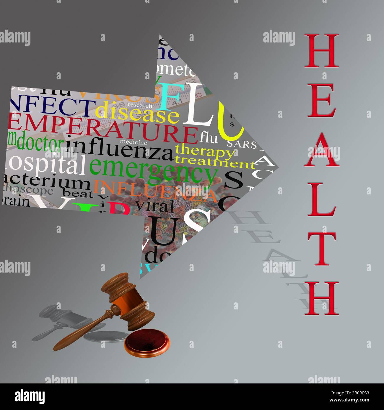 concept of health rights and judicial protection Stock Photo
