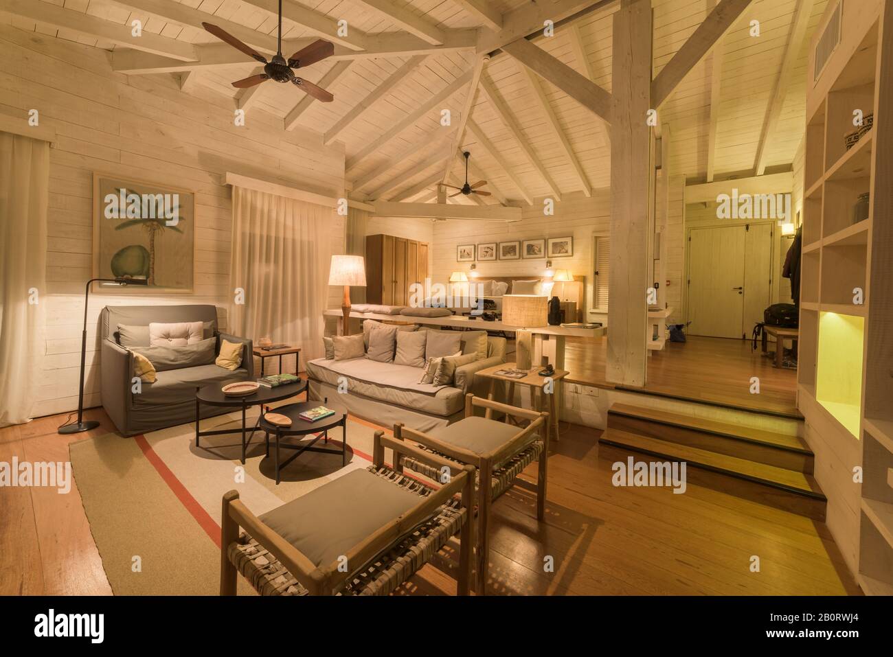 Interior de cabañas en Iguazu Stock Photo