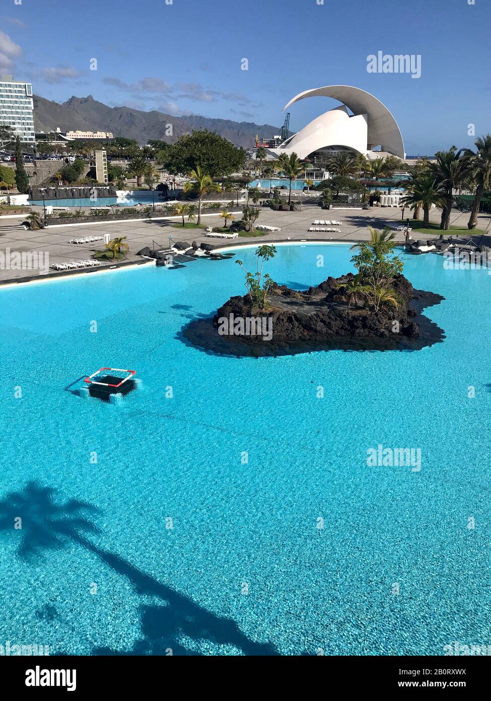 Santa Cruz De Tenerife Spain 22 December 19 Santa Cruz De Tenerife View On Pools Maritimo Cesar Manrique Tenerife Canary Islands Spain Stock Photo Alamy