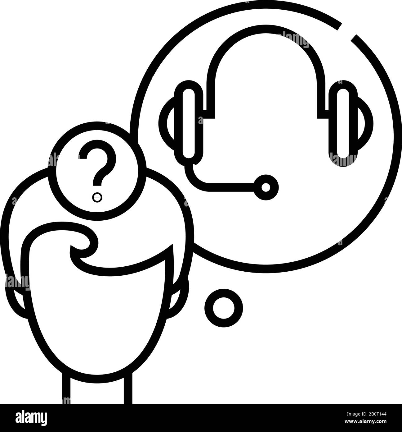 Audio task line icon, concept sign, outline vector illustration, linear symbol. Stock Vector