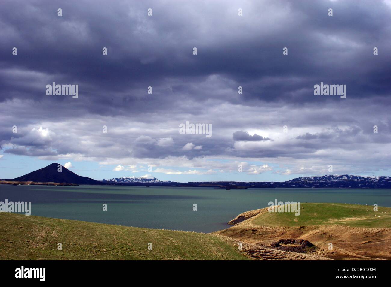 Clouds at Lake Myvatn, Iceland Stock Photo