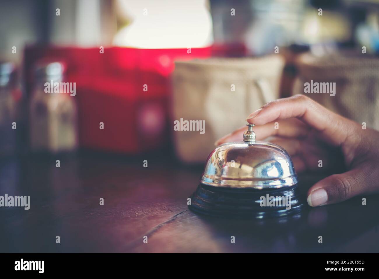 Bell ringing woman hi-res stock photography and images - Alamy