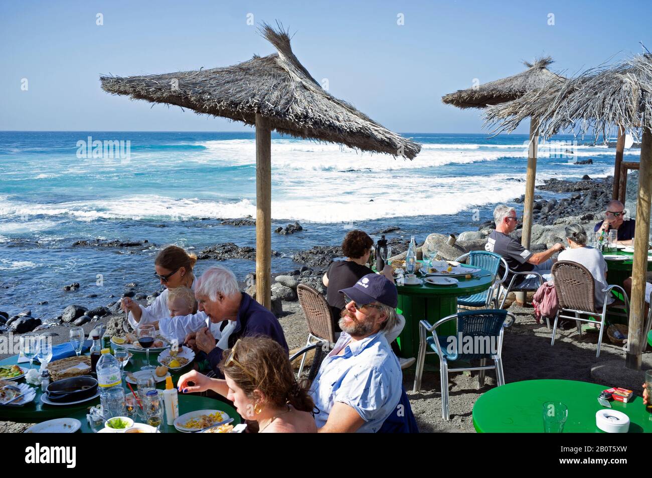 A popular fish restaurant in El Golfo, Lanzarote Stock Photo - Alamy