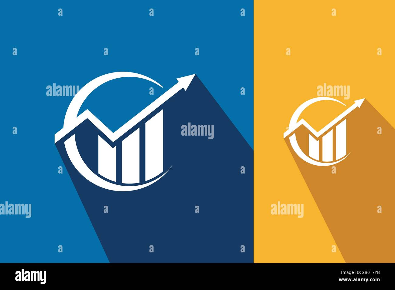 Financial Bar / chart icon, Financial Accounting Logo concept. Stock Vector