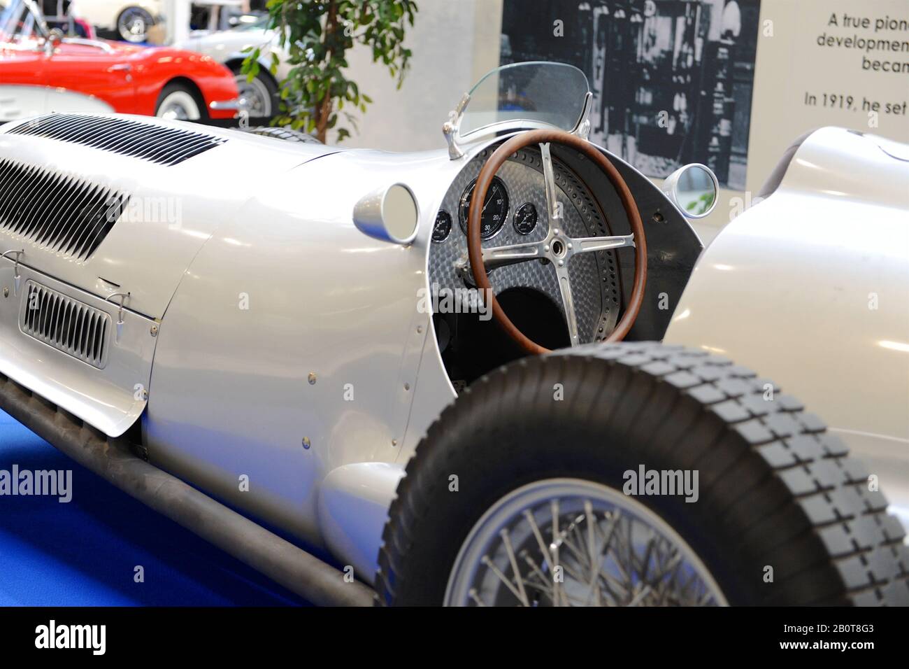 A 1937 Mercedes-Benz W 125 racing car on display at the ...