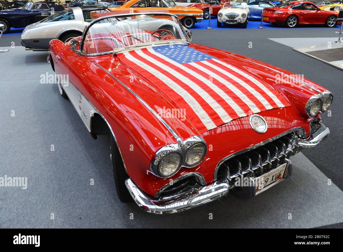 A 1959 Chevrolet Corvette on display at the London Classic ...