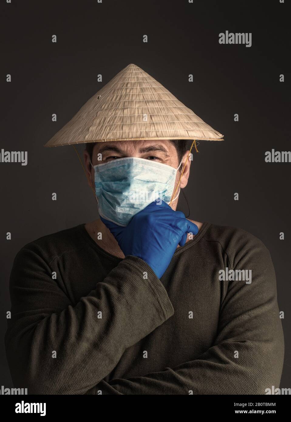 china man mask Stock Photo