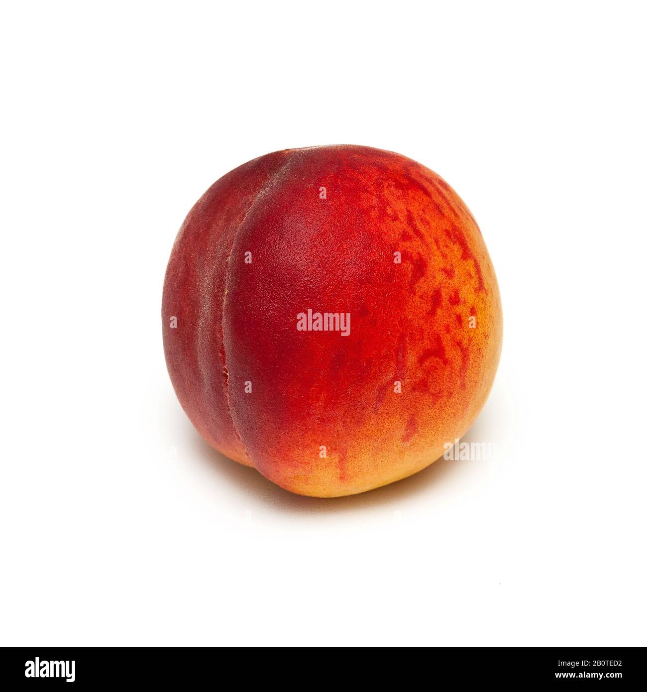 Ripe peach fruit isolated on white background Stock Photo - Alamy