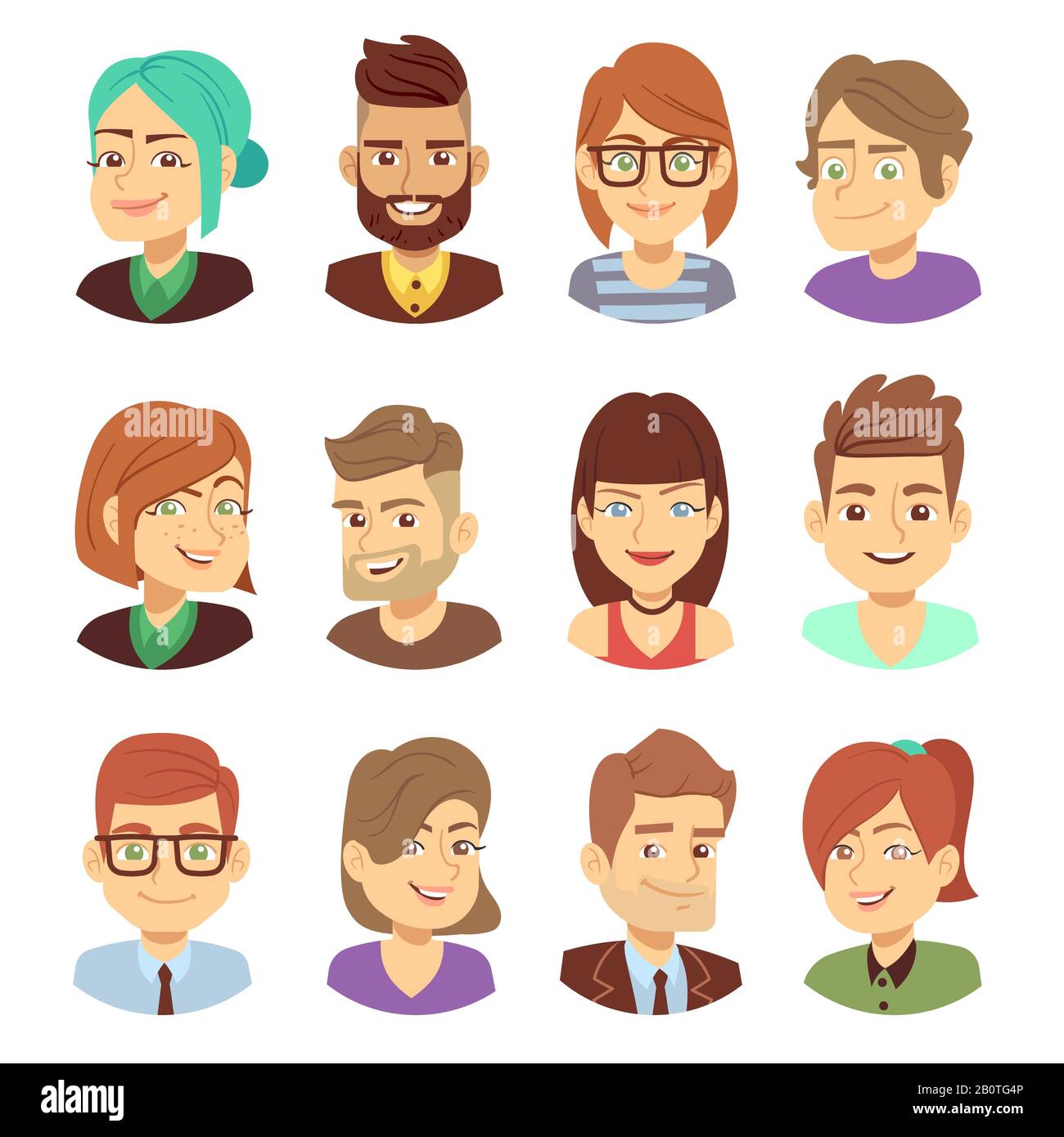 Free Vector  Cartoon people avatar collection