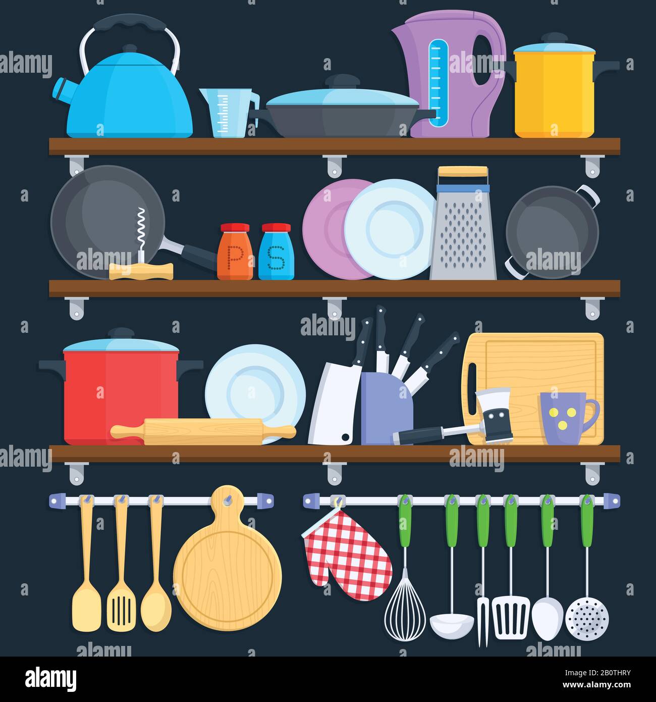Kitchen Utensils Cooking Appliances Kitchenware, Vectors