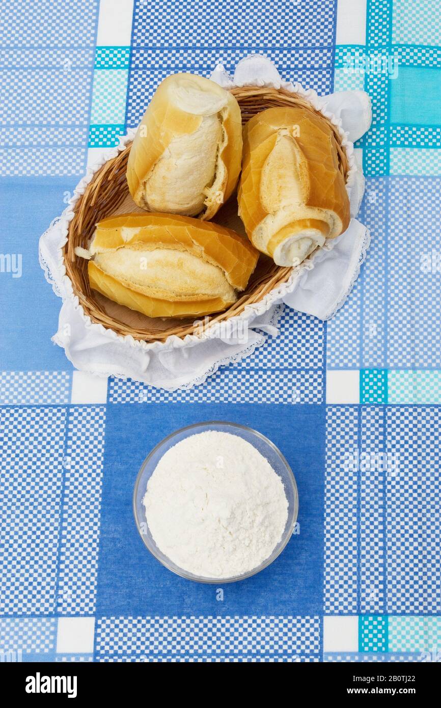 Wheat flour and French bread, Brazil Stock Photo Alamy