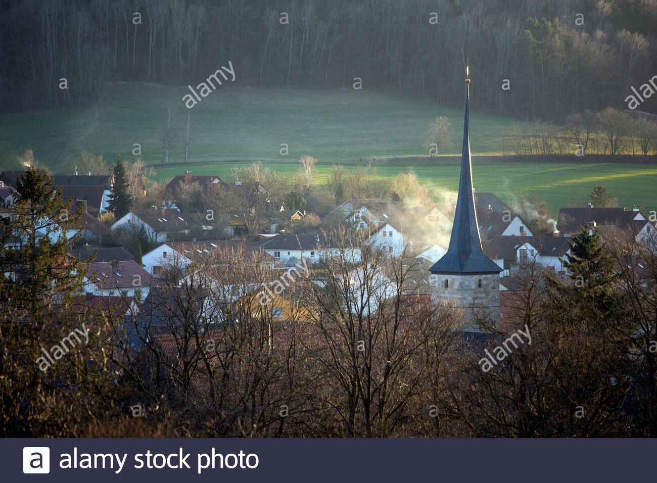 Christian church in evening hi-res stock photography and images - Alamy