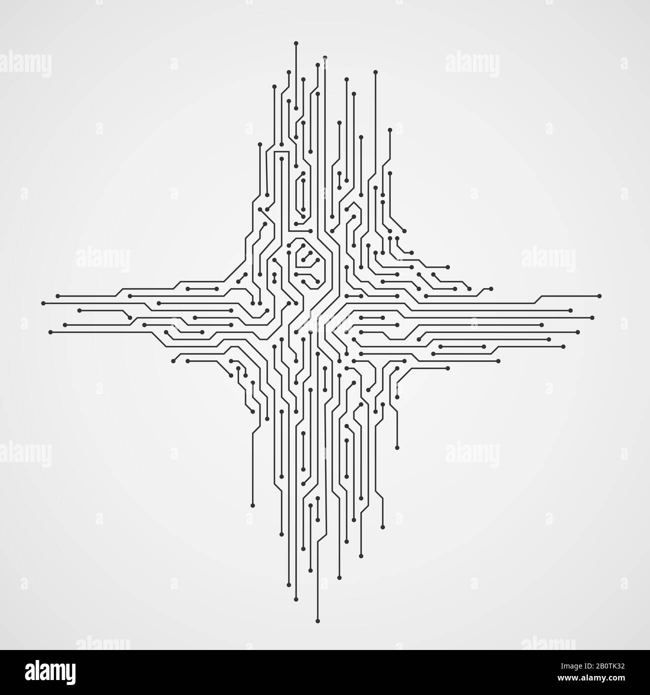Digital engineering vector concept. Computer technology abstract background with circuit board. Electronic modern connect circuit board illustration Stock Vector