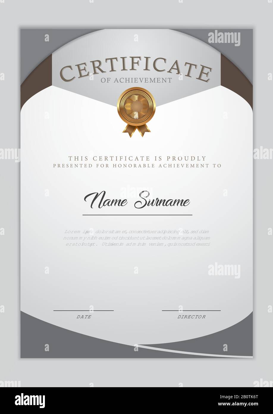 Certificate template vector Stock Vector
