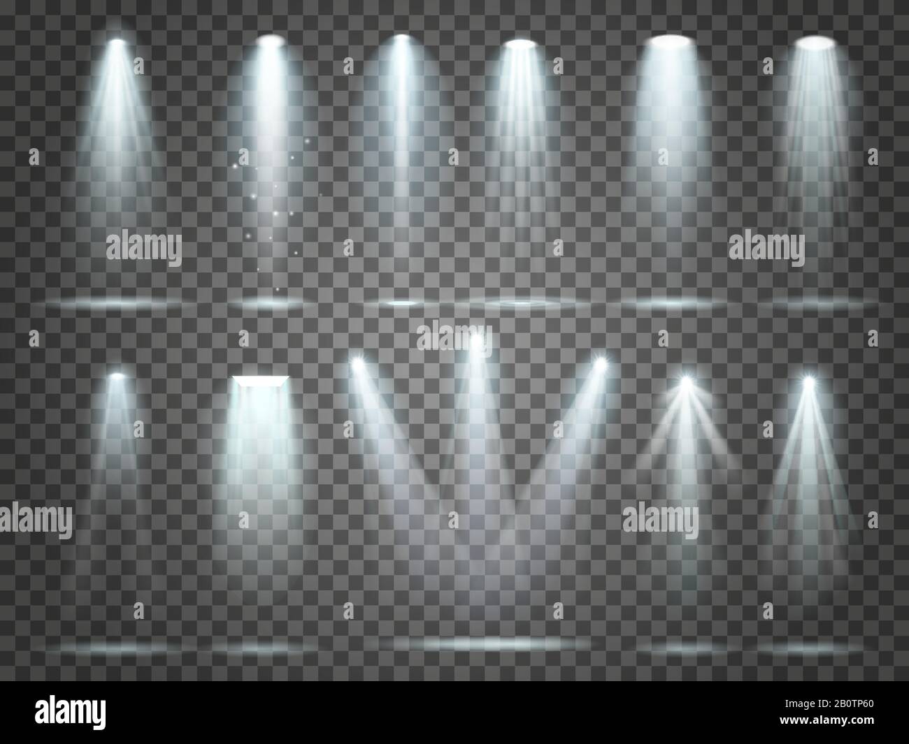 Beam of floodlight, illuminators lights, stage illumination spotlight