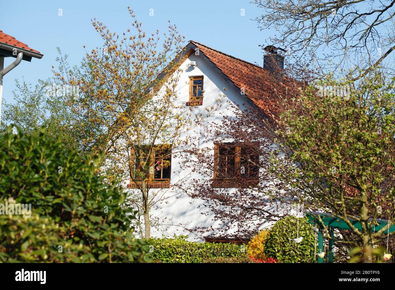 Modern residential building, single family house, Fischerhude, Lower Saxony, Germany, Europe Stock Photo