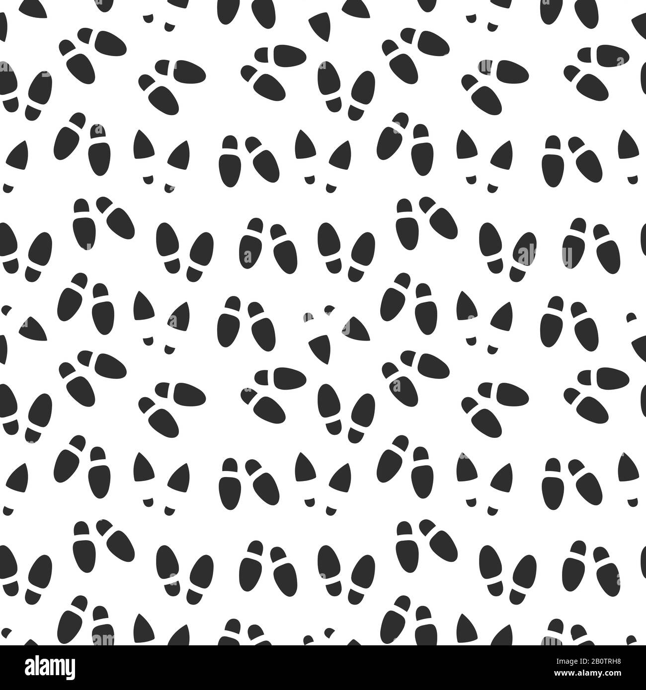 Grey footsteps seamless pattern design. Background wallpaper foot print, vector illustration Stock Vector