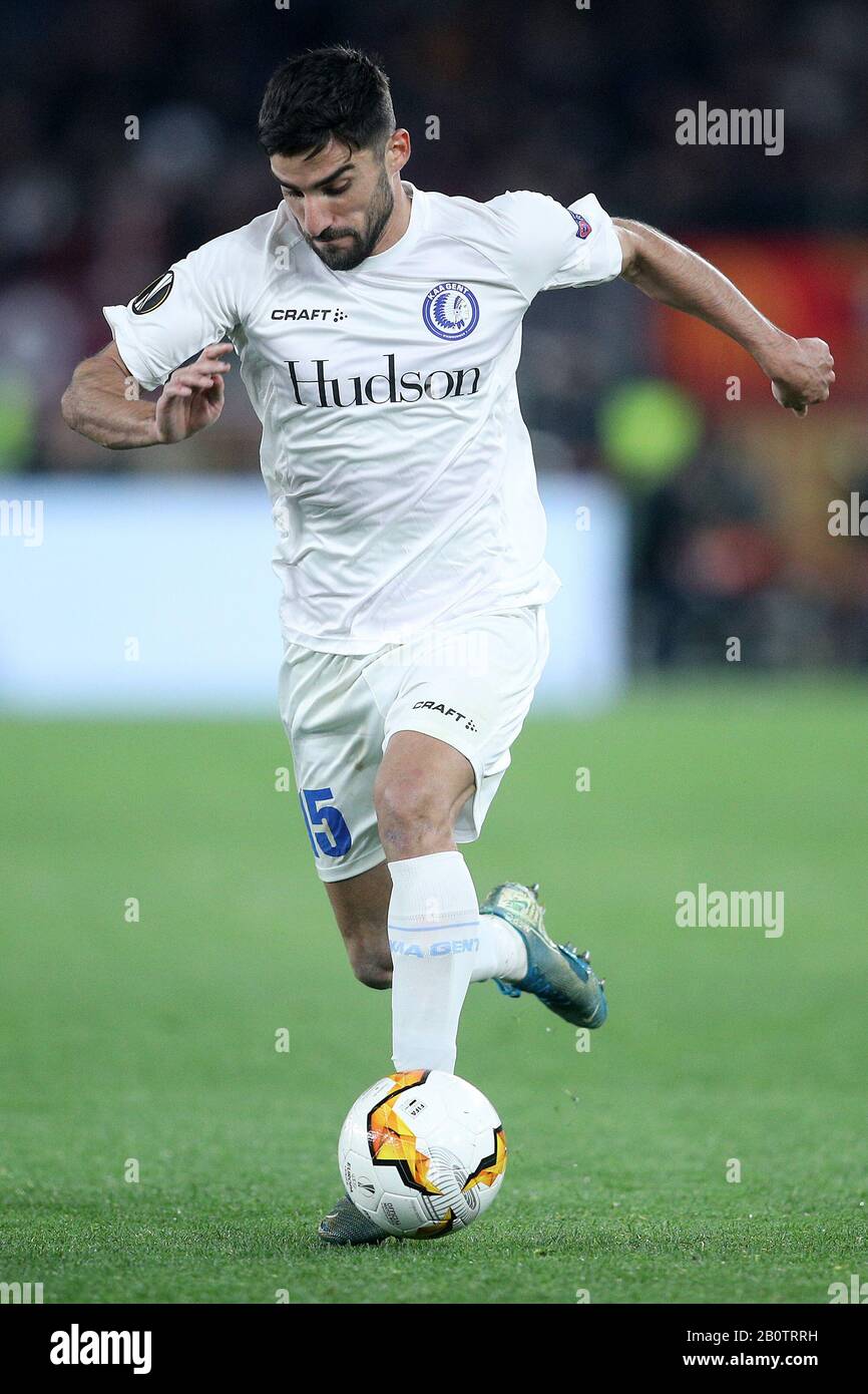 Milad Mohammadi of KAA Gent during the UEFA Europa League match between Roma and Gent at Stadio Olimpico, Rome, Italy on 20 February 2020. Photo by Luca Pagliaricci.  Editorial use only, license required for commercial use. No use in betting, games or a single club/league/player publications. Stock Photo