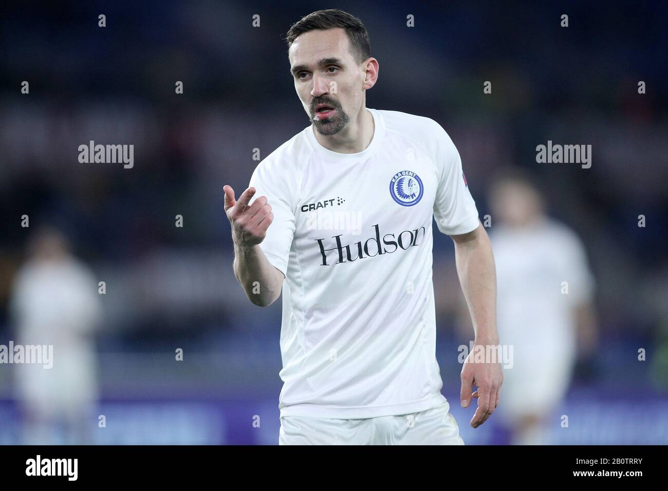 Sven Kums Of Kaa Gent During The Uefa Europa League Match Between Roma And Gent At Sven Kums Of Kaa Gent During The Uefa Europa League Match Between Roma And Gent At