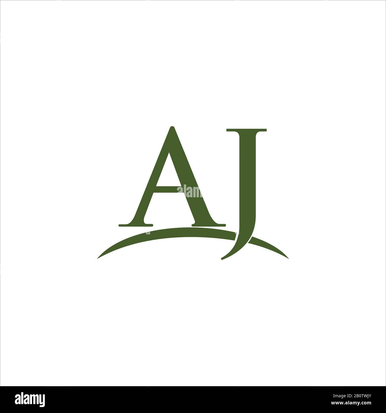 Initial letter aj or ja logo design template Stock Vector Image & Art ...