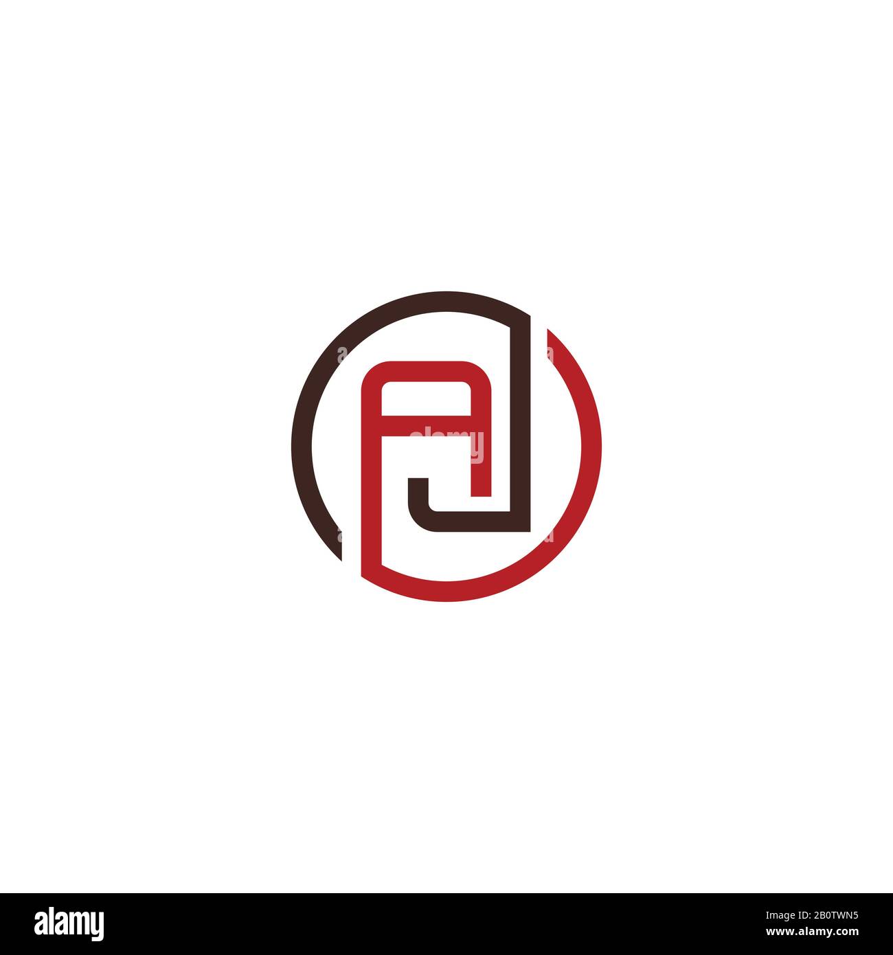 Initial letter aj or ja logo design template Stock Vector Image & Art ...