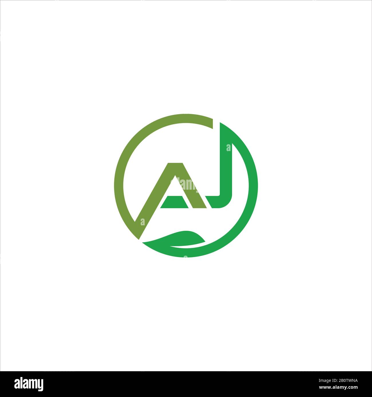 Initial letter aj or ja logo design template Stock Vector Image & Art ...